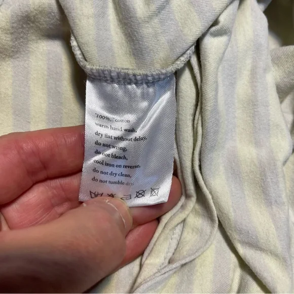 Ksubi SS17 Rock &Roll Everything Striped Long Sleeve Shirt. Cream and Gray XL - Picture 3 of 7